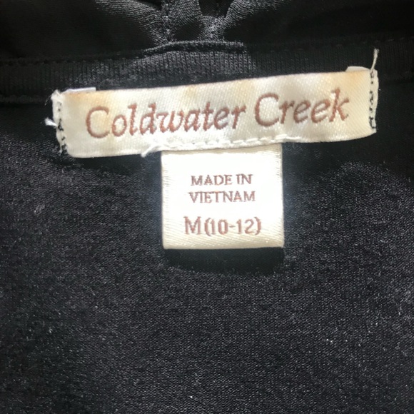 Coldwater Creek Black Knit Sheer Cowl Sleeveless top M 10 12 - Picture 6 of 9